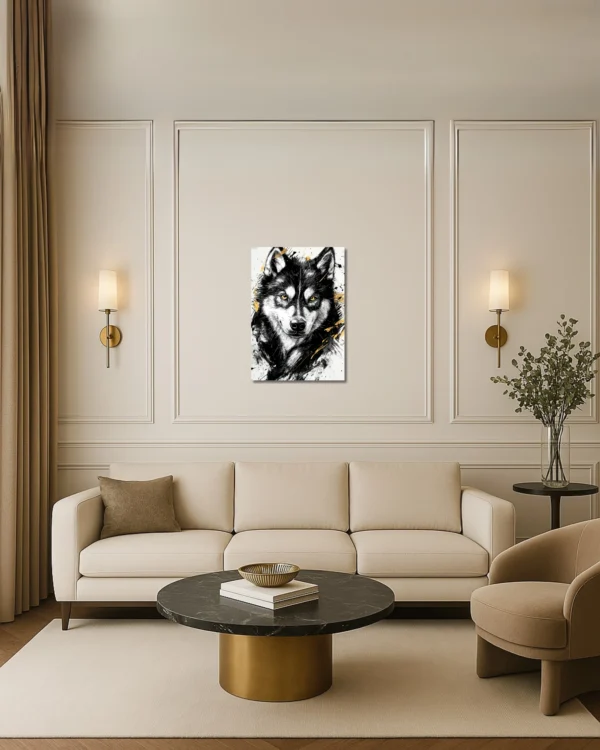30 x 45 cm Fier Husky – Tableau sur Toile