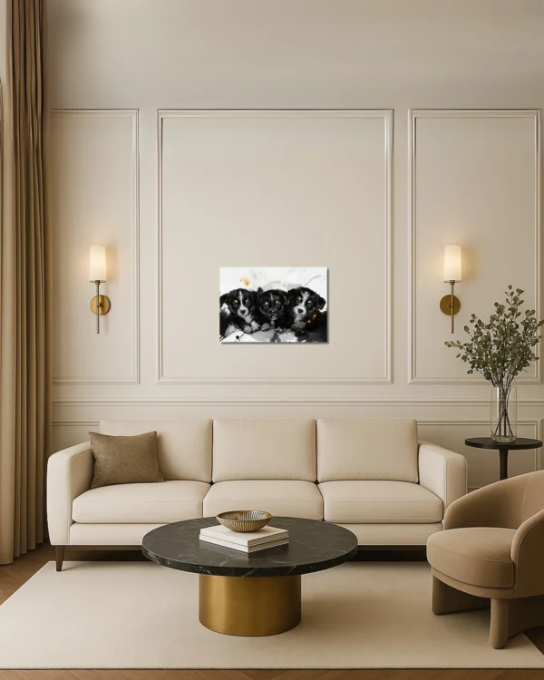 30 x 45 cm (2) Tendresse Canine – Tableau sur Toile