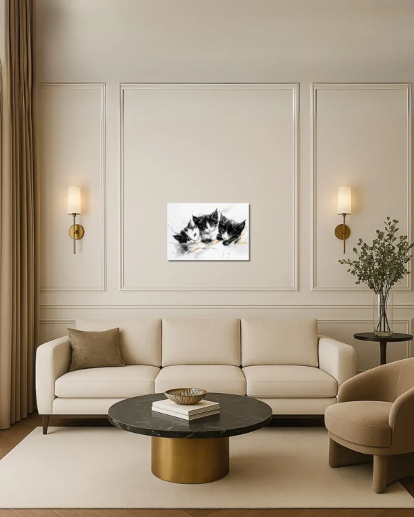 30 x 45 cm (2) Trio de Tendresse – Tableau sur Toile