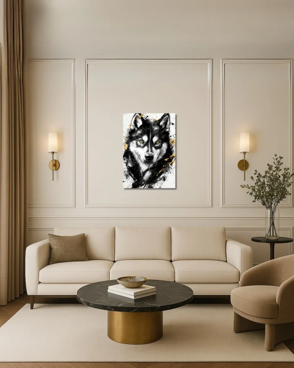 40 x 60 cm Fier Husky – Tableau sur Toile