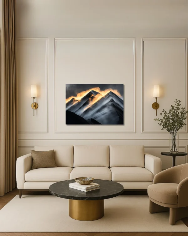 60 x 90 cm (2) Éveil des Montagnes – Tableau sur Toile
