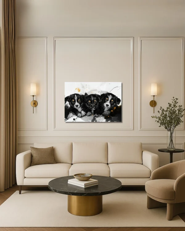 60 x 90 cm (2) Tendresse Canine – Tableau sur Toile