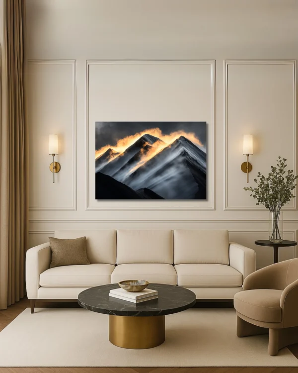70 x 100 cm (2) Éveil des Montagnes – Tableau sur Toile