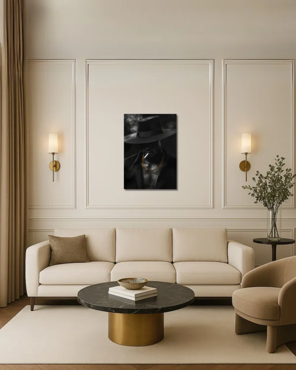40 x 60 cm Silhouette Mystérieuse – Tableau sur Toile