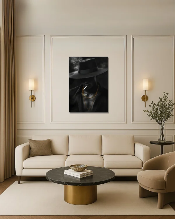 60 x 90 cm Silhouette Mystérieuse – Tableau sur Toile