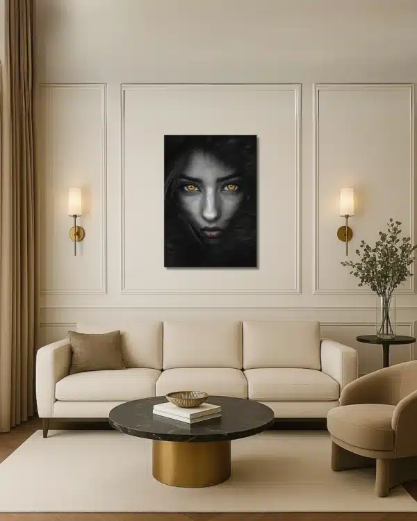60 x 90 cm Regard Envoûtant – Tableau sur Toile